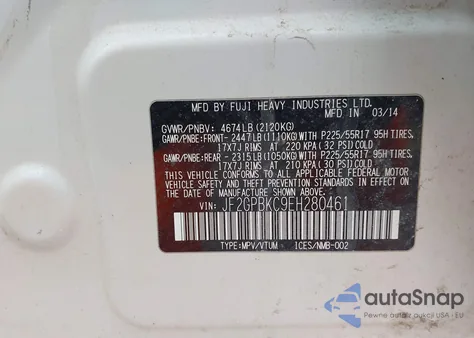 2014 Subaru Xv Crosstrek Hybrid 2.0I Touring из США, поврежденный, VIN JF2GPBKC9EH280461